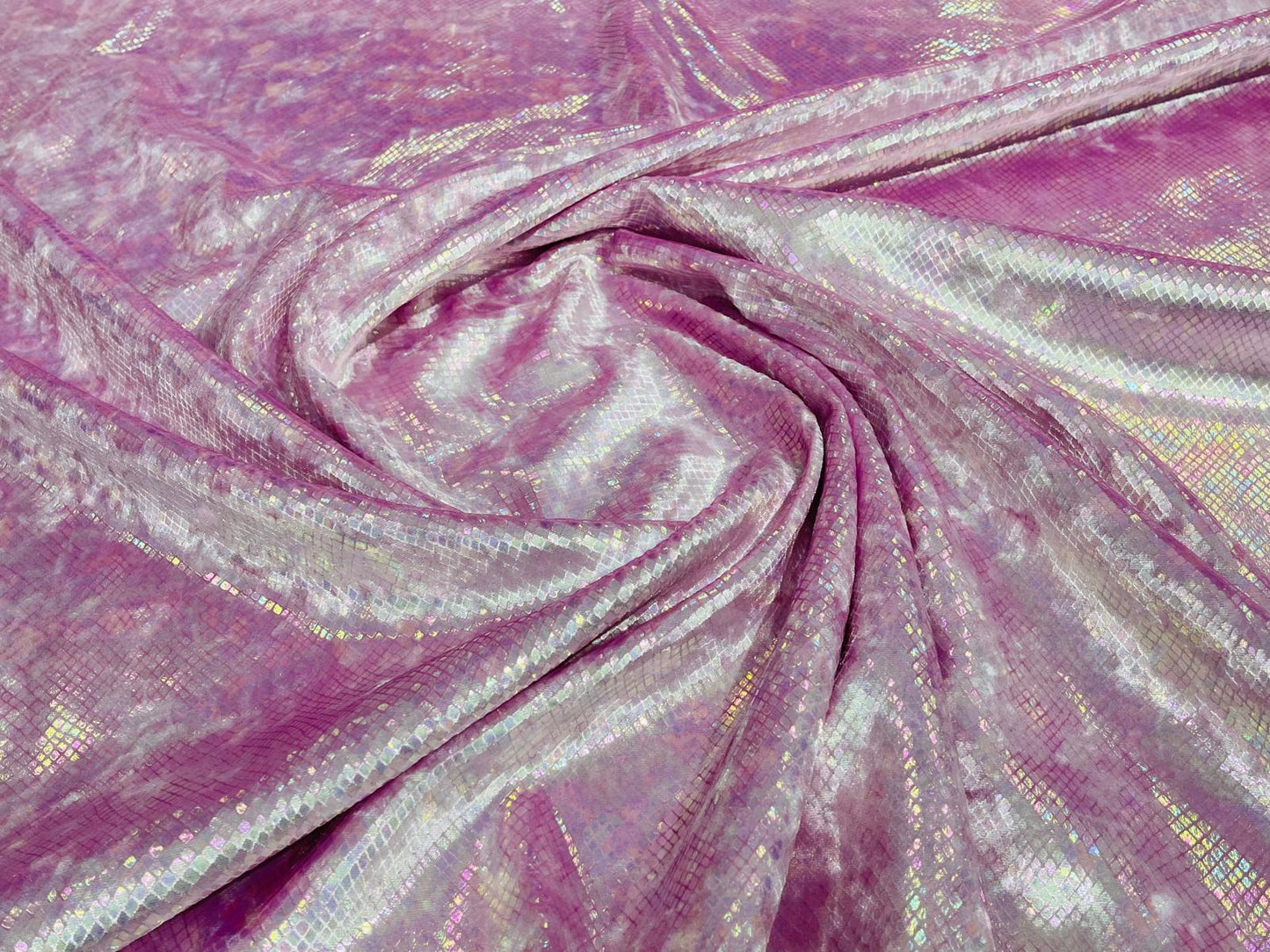 Foil Snake Stretch Velvet 58" Wide| New Creations Fabric & Foam Inc. - New Creations Fabric & Foam Inc