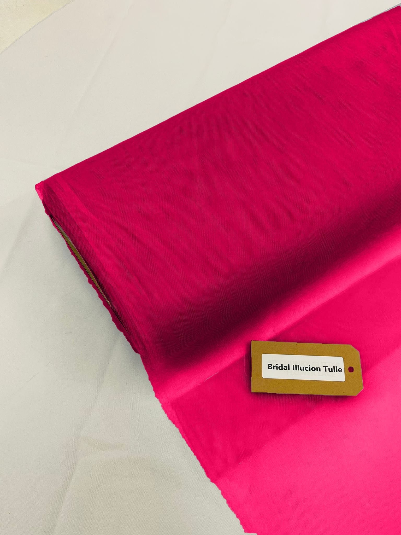 Fuchsia - Bridal Illusion Tulle 108"Wide Polyester Premium Tulle Fabric Bolt, By The Roll. - New Creations Fabric & Foam Inc