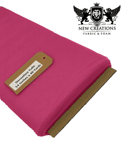 Fuchsia Tutu Fabric Bolt Bridal Party Wedding Decoration, Wholesale Tulle, Party, Tulle Net. - New Creations Fabric & Foam Inc
