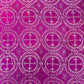 Fuchsia/Silver - SQUARE METALLIC CROSS JACQUARD SATIN - New Creations Fabric & Foam Inc