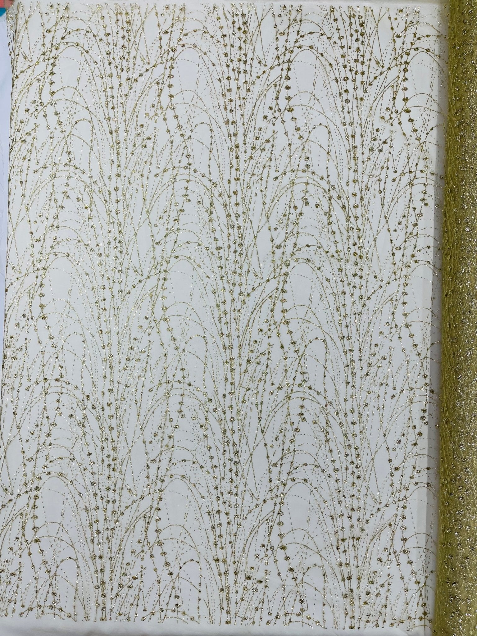 Galaxy Glitter Design On A Mesh Lace 54" Wide| New Creations Fabric & Foam Inc. - New Creations Fabric & Foam Inc