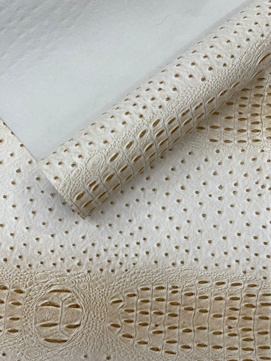Gator Ostrich Embossed Vinyl Fabric| New Creations Fabric & Foam Inc. - New Creations Fabric & Foam Inc