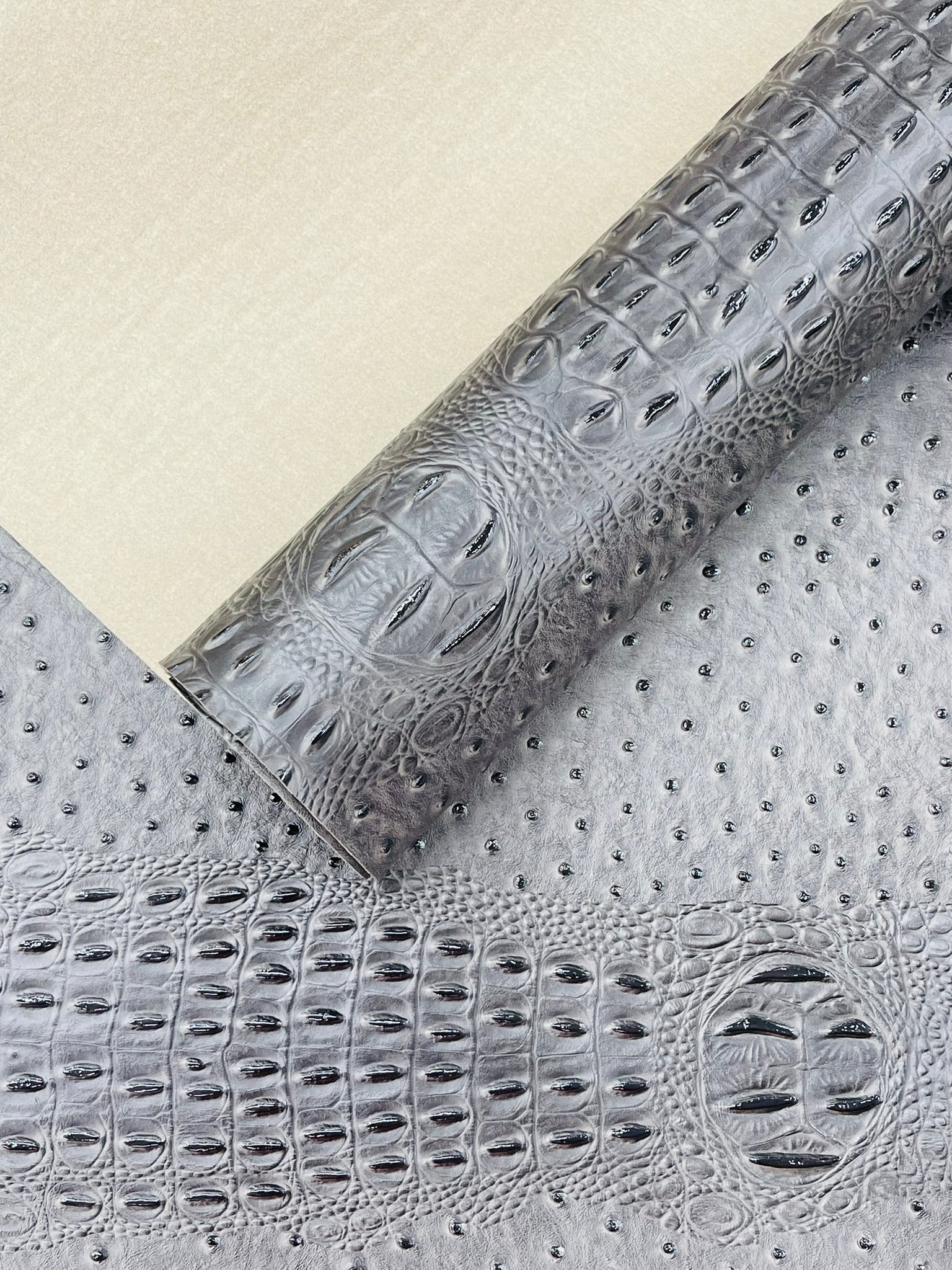 Gator Ostrich Embossed Vinyl Fabric| New Creations Fabric & Foam Inc. - New Creations Fabric & Foam Inc