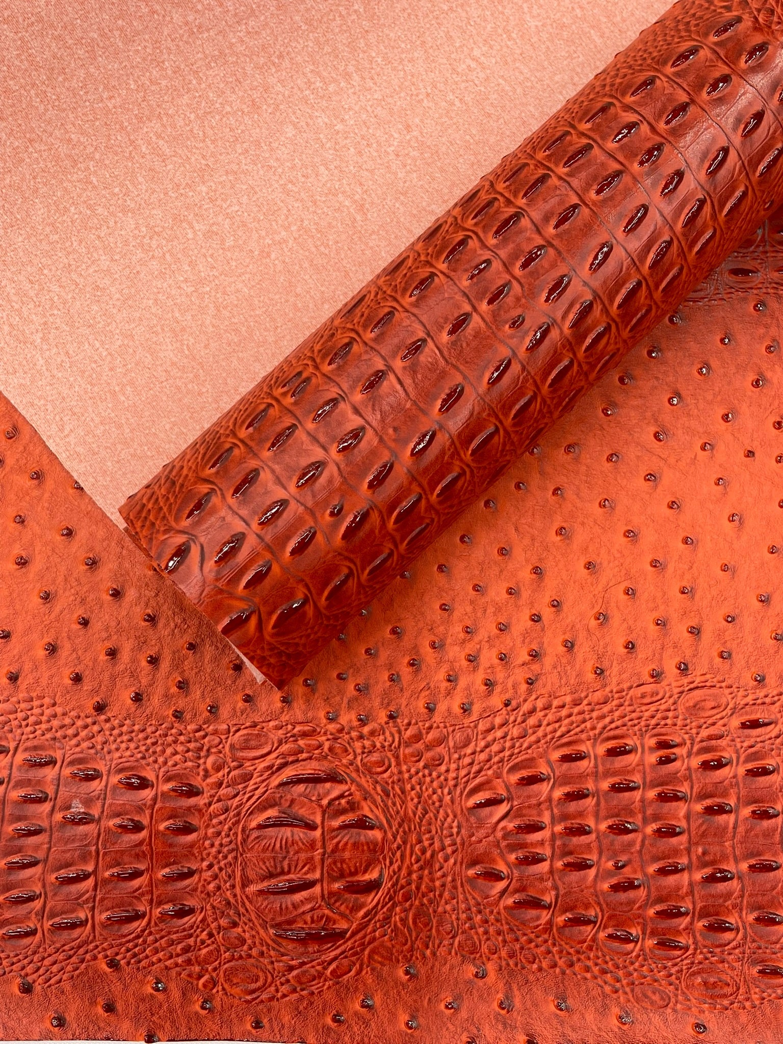 Gator Ostrich Embossed Vinyl Fabric| New Creations Fabric & Foam Inc. - New Creations Fabric & Foam Inc