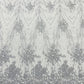 Geometric Damask Glitter Design On A Mesh Lace 54” Wide| New Creations Fabric & Foam Inc. - New Creations Fabric & Foam Inc