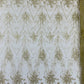 Geometric Damask Glitter Design On A Mesh Lace 54” Wide| New Creations Fabric & Foam Inc. - New Creations Fabric & Foam Inc