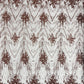 Geometric Damask Glitter Design On A Mesh Lace 54” Wide| New Creations Fabric & Foam Inc. - New Creations Fabric & Foam Inc