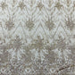 Geometric Damask Glitter Design On A Mesh Lace 54” Wide| New Creations Fabric & Foam Inc. - New Creations Fabric & Foam Inc