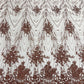 Geometric Damask Glitter Design On A Mesh Lace 54” Wide| New Creations Fabric & Foam Inc. - New Creations Fabric & Foam Inc