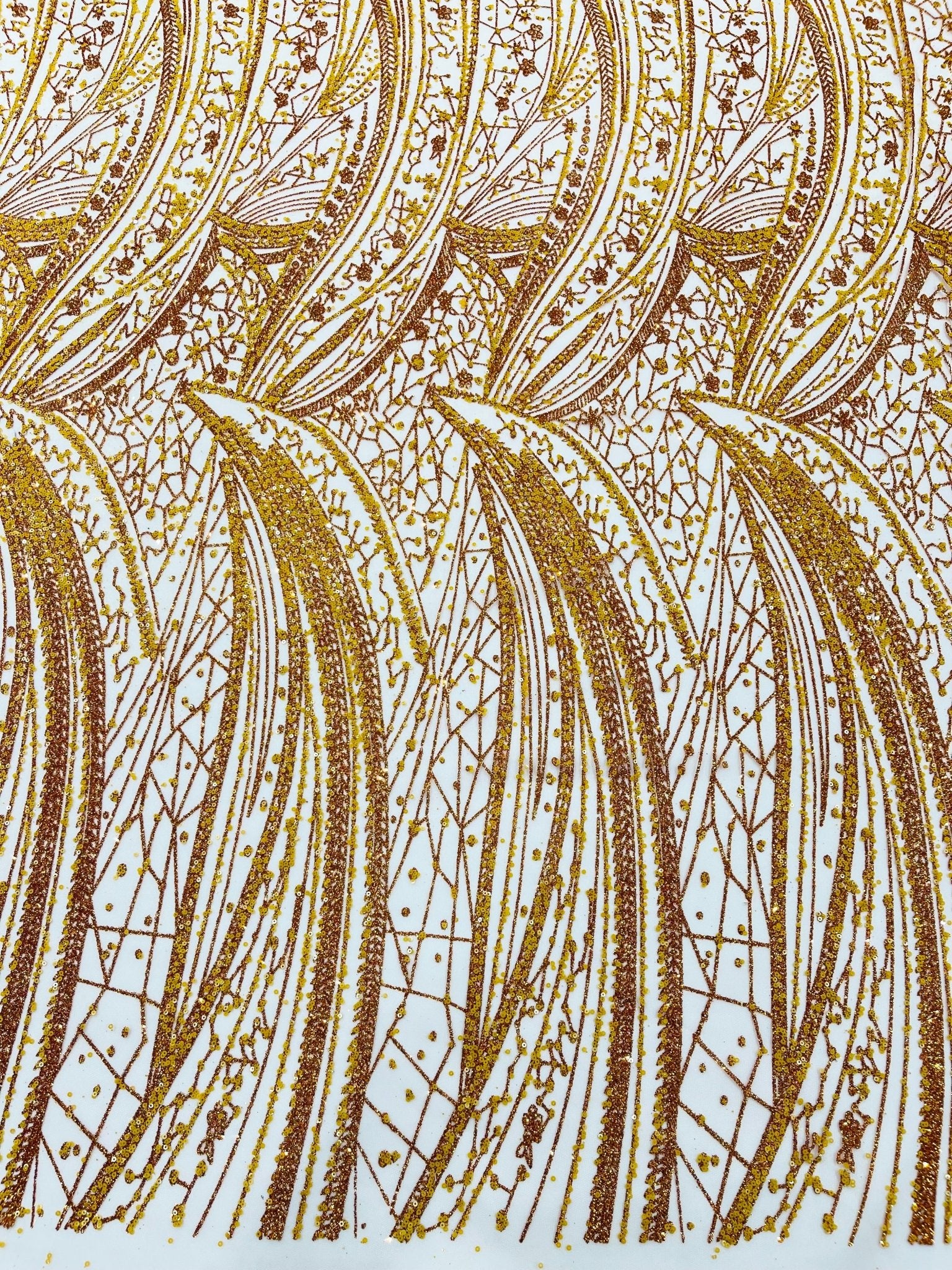 Geometric Fashion Glitter Design On A Mesh Lace Fabric| 58" Wide| Prom Dresses. - New Creations Fabric & Foam Inc