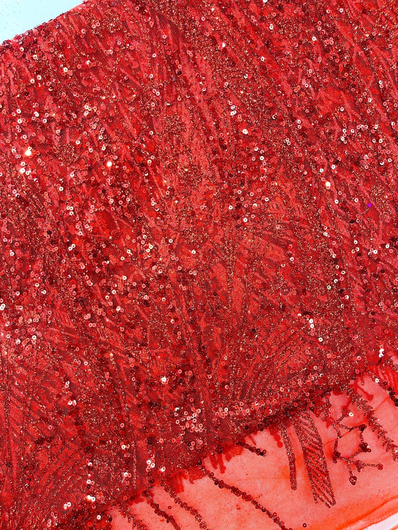 Geometric Fashion Glitter Design On A Mesh Lace Fabric| 58" Wide| Prom Dresses. - New Creations Fabric & Foam Inc