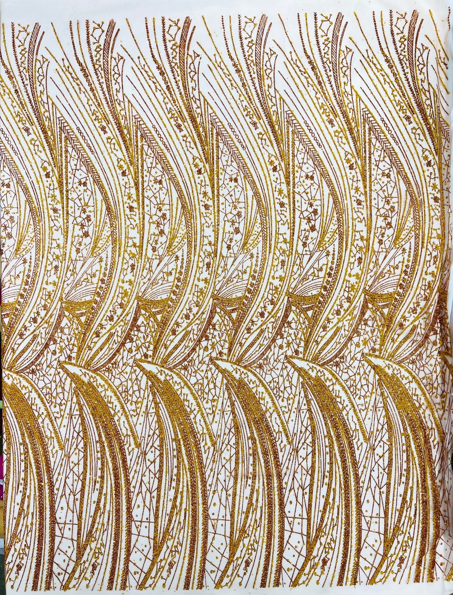 Geometric Fashion Glitter Design On A Mesh Lace Fabric| 58" Wide| Prom Dresses. - New Creations Fabric & Foam Inc
