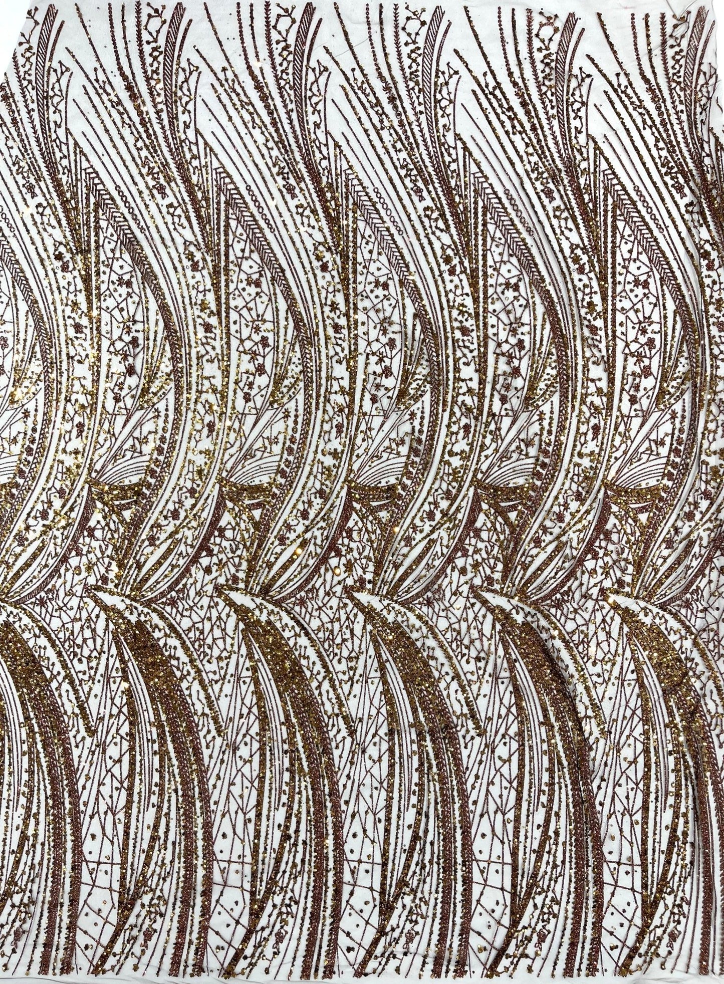 Geometric Fashion Glitter Design On A Mesh Lace Fabric| 58" Wide| Prom Dresses. - New Creations Fabric & Foam Inc
