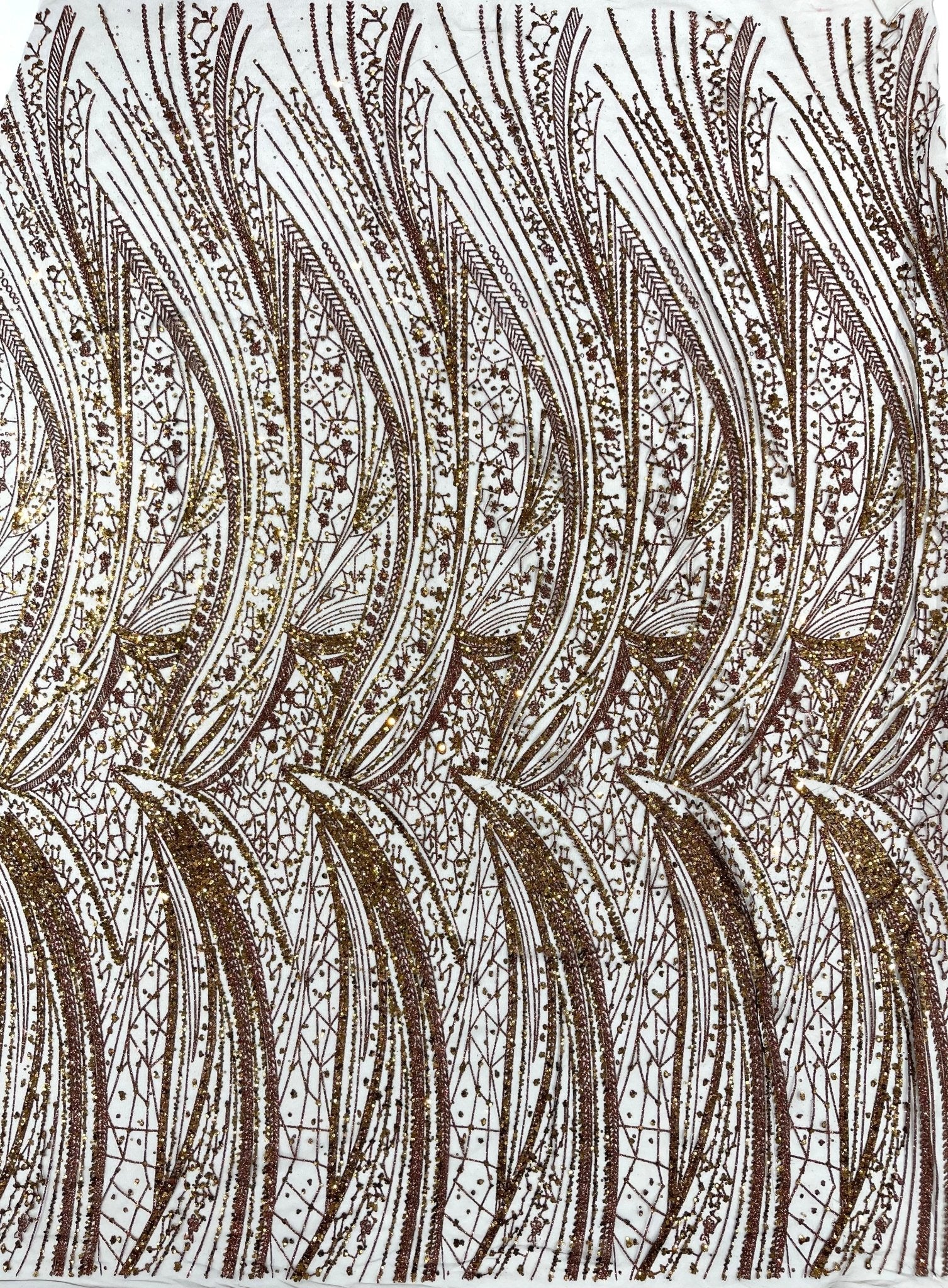 Geometric Fashion Glitter Design On A Mesh Lace Fabric| 58" Wide| Prom Dresses. - New Creations Fabric & Foam Inc