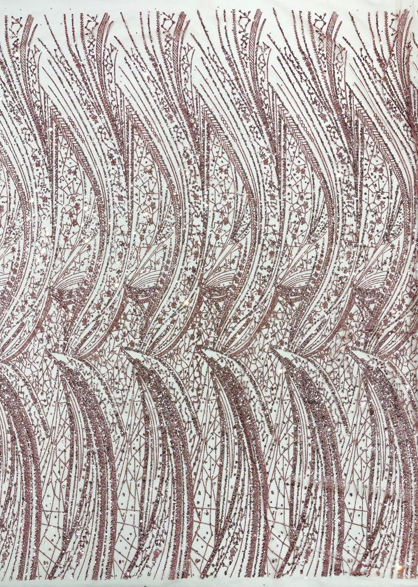 Geometric Fashion Glitter Design On A Mesh Lace Fabric| 58" Wide| Prom Dresses. - New Creations Fabric & Foam Inc