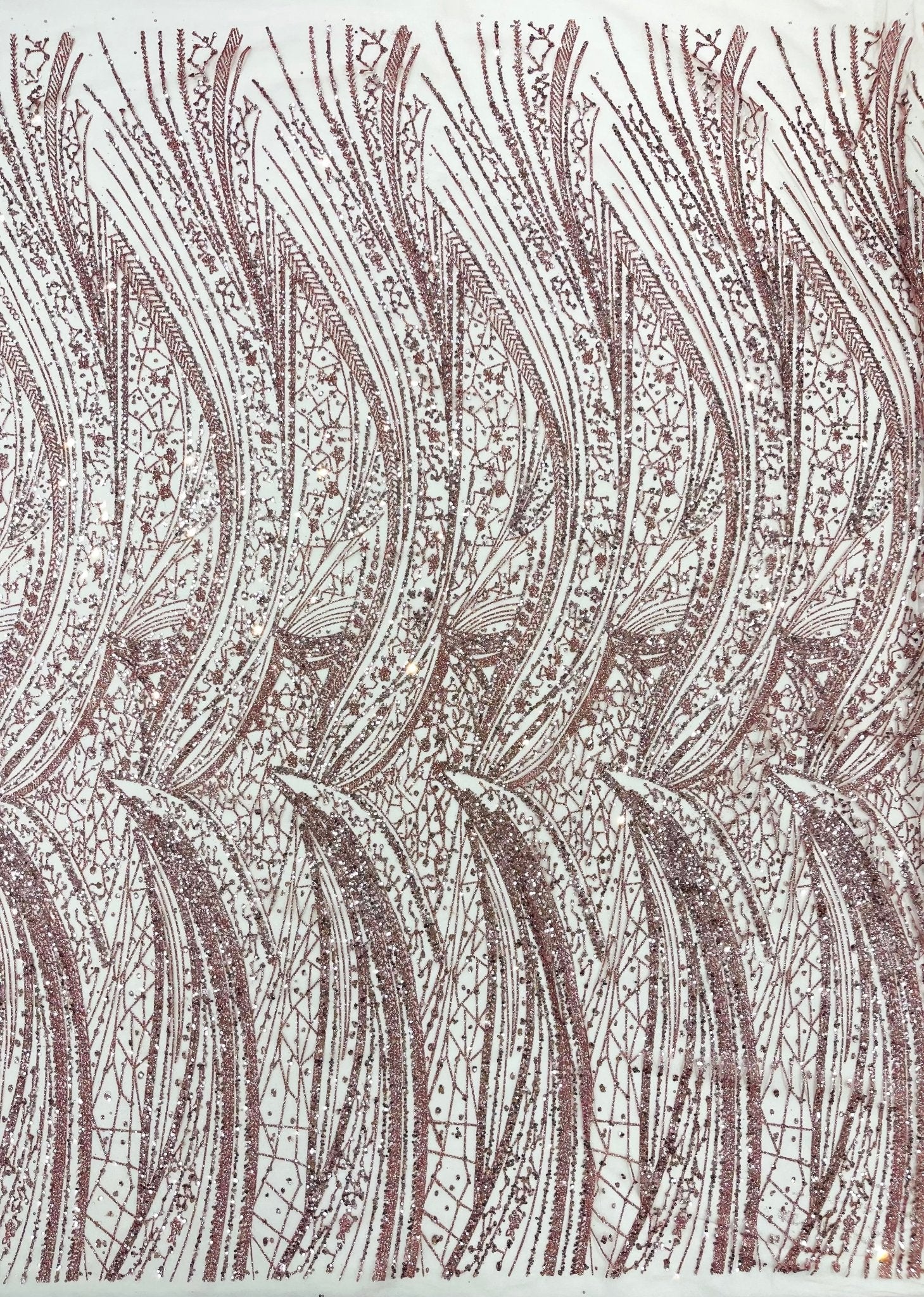 Geometric Fashion Glitter Design On A Mesh Lace Fabric| 58" Wide| Prom Dresses. - New Creations Fabric & Foam Inc