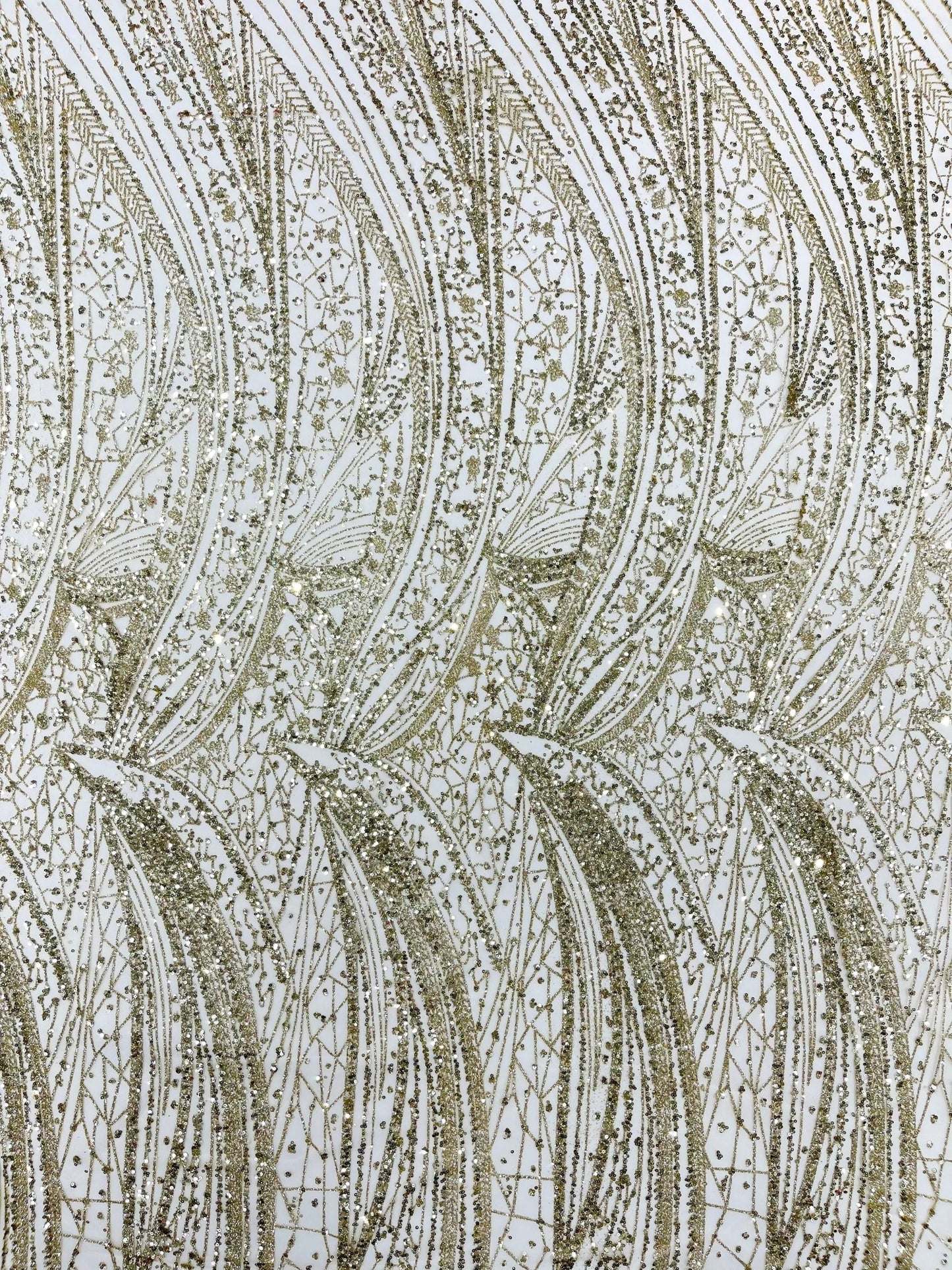 Geometric Fashion Glitter Design On A Mesh Lace Fabric| 58" Wide| Prom Dresses. - New Creations Fabric & Foam Inc