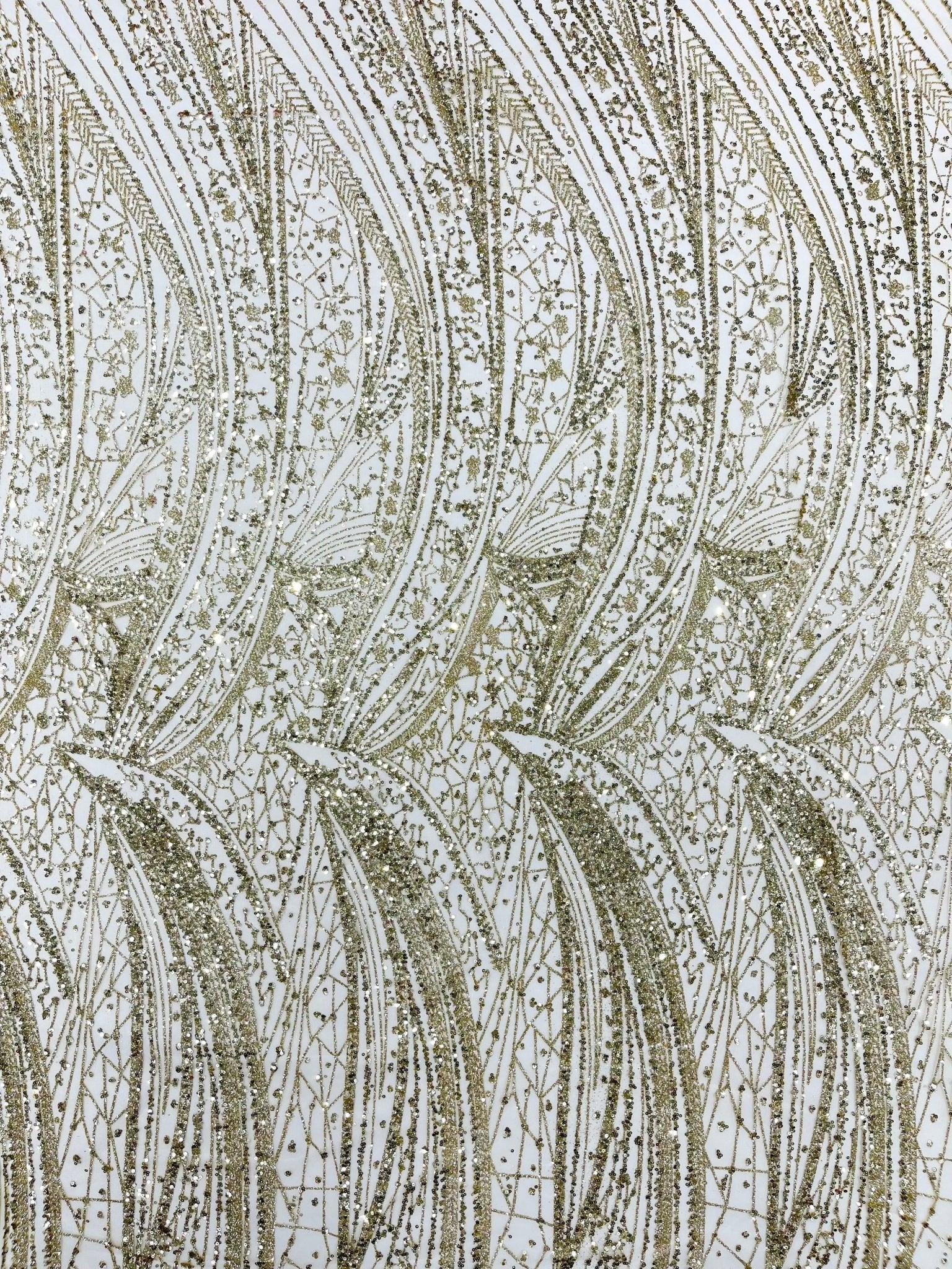 Geometric Fashion Glitter Design On A Mesh Lace Fabric| 58" Wide| Prom Dresses. - New Creations Fabric & Foam Inc