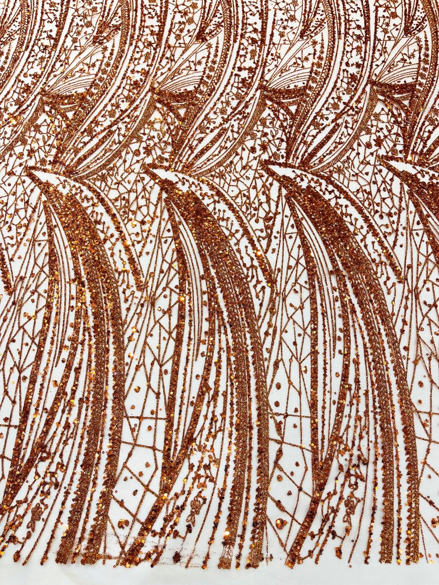 Geometric Fashion Glitter Design On A Mesh Lace Fabric| 58" Wide| Prom Dresses. - New Creations Fabric & Foam Inc