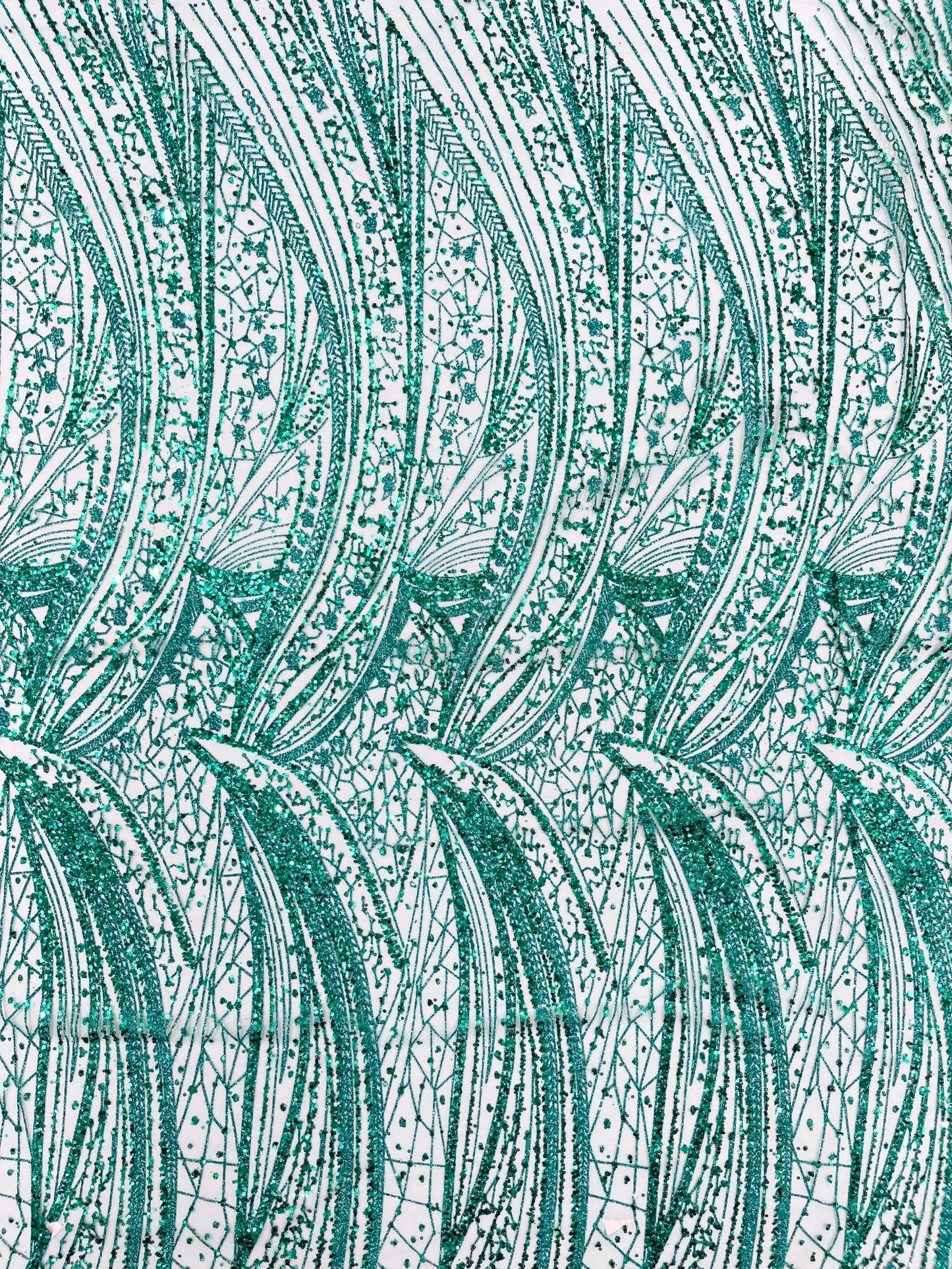 Geometric Fashion Glitter Design On A Mesh Lace Fabric| 58" Wide| Prom Dresses. - New Creations Fabric & Foam Inc