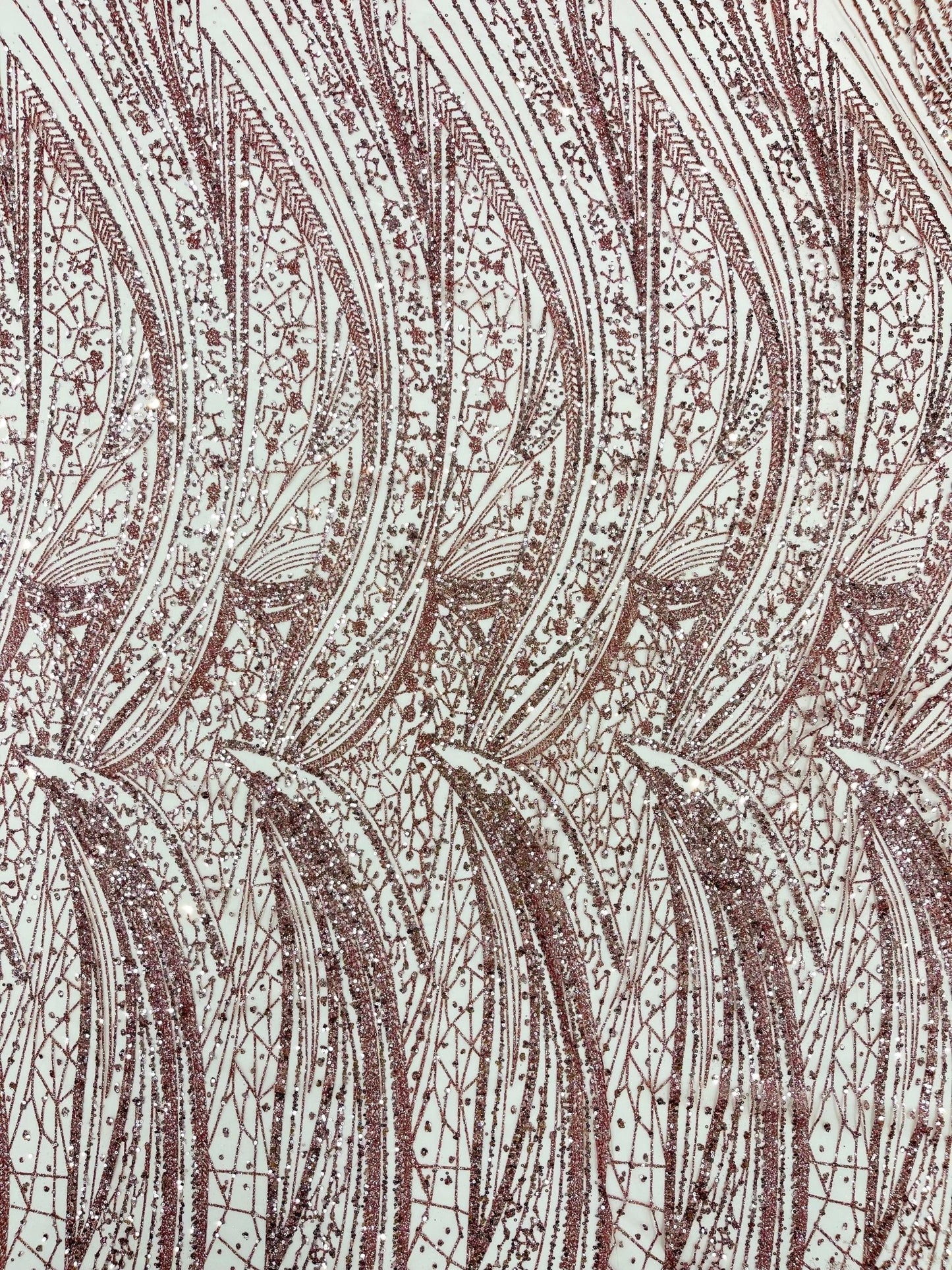 Geometric Fashion Glitter Design On A Mesh Lace Fabric| 58" Wide| Prom Dresses. - New Creations Fabric & Foam Inc