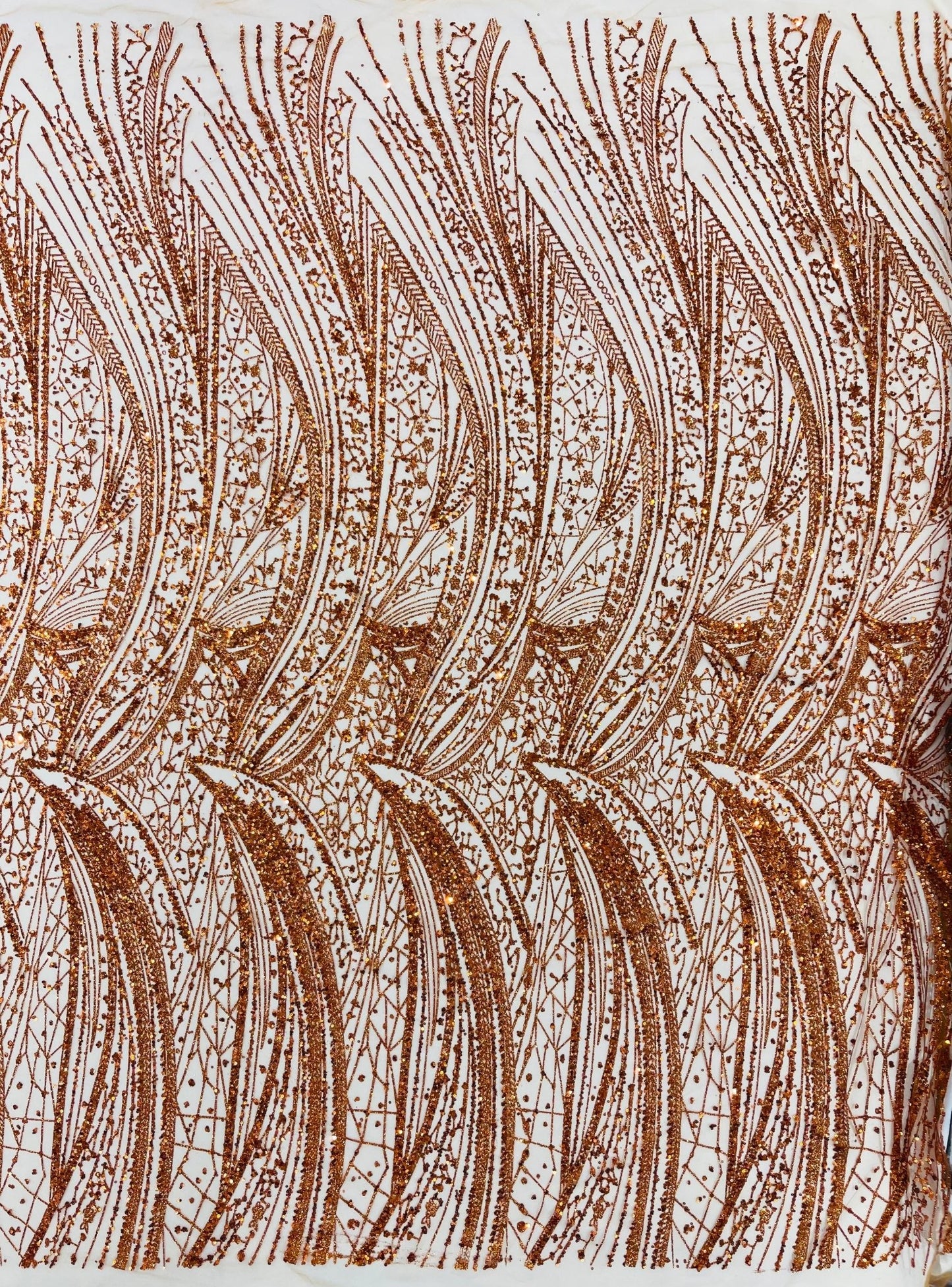 Geometric Fashion Glitter Design On A Mesh Lace Fabric| 58" Wide| Prom Dresses. - New Creations Fabric & Foam Inc