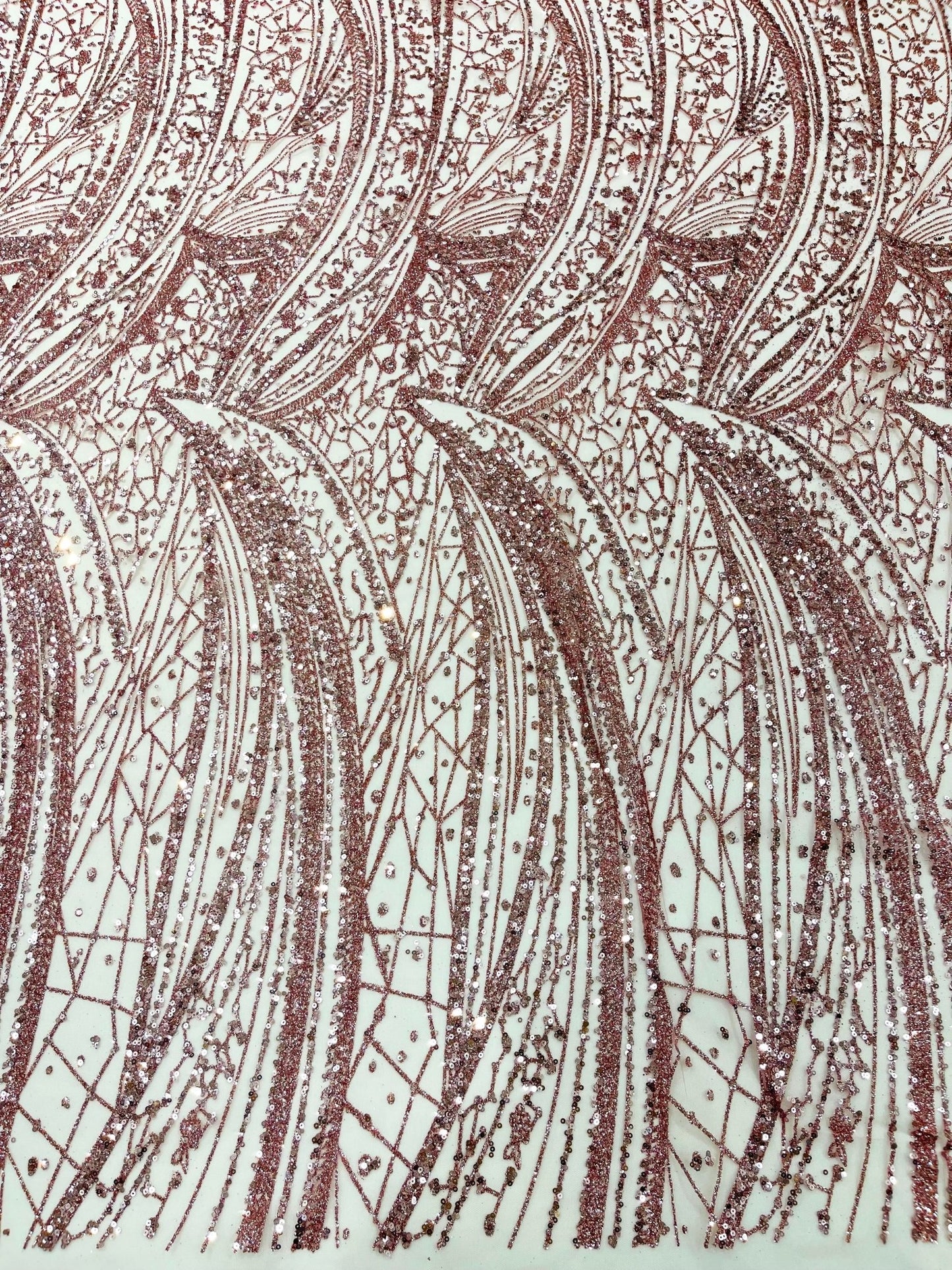 Geometric Fashion Glitter Design On A Mesh Lace Fabric| 58" Wide| Prom Dresses. - New Creations Fabric & Foam Inc