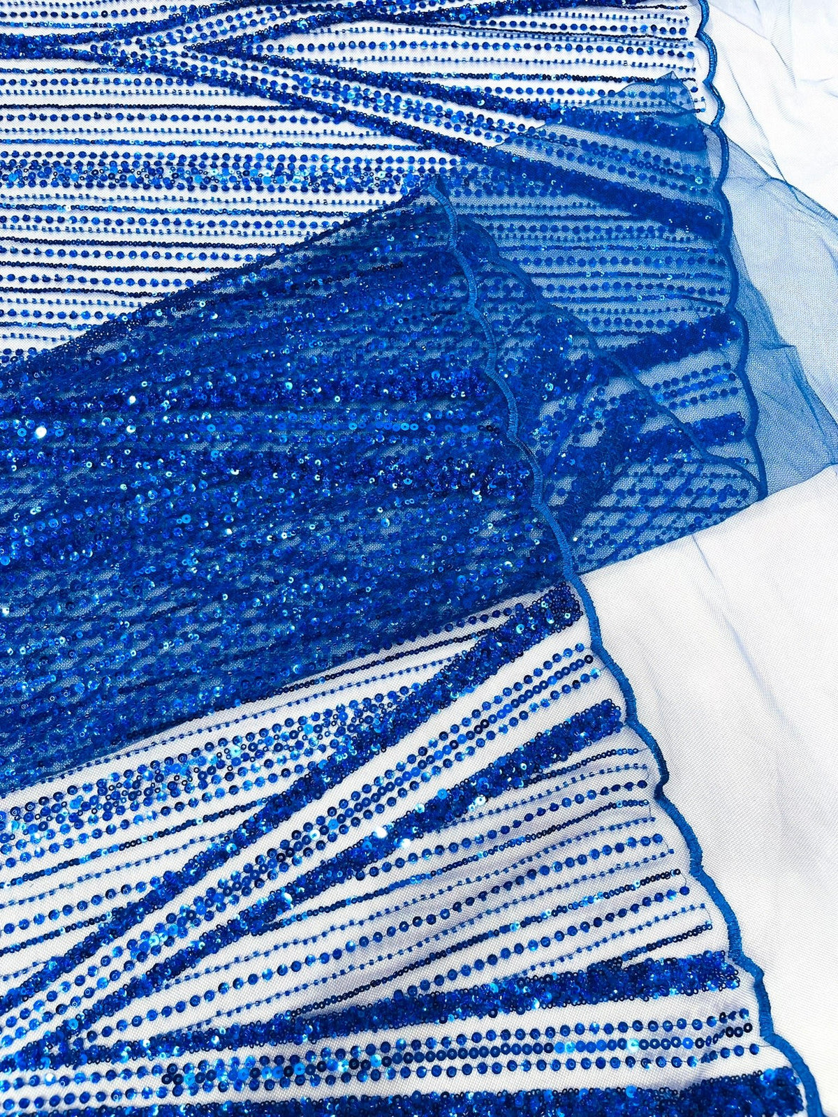 Geometric New York Fashion Beaded Lace Fabric| Prom| Wedding. - New Creations Fabric & Foam Inc