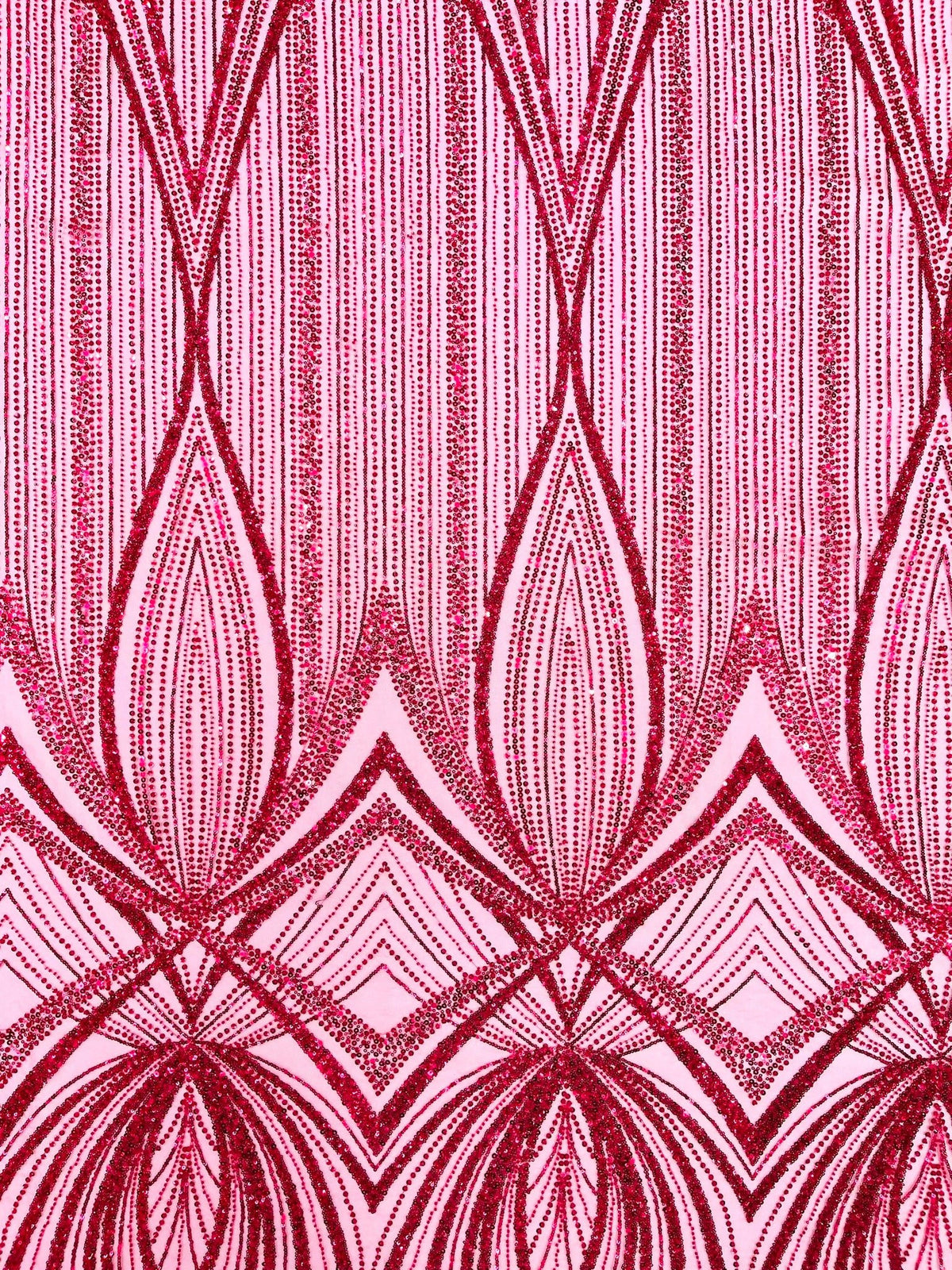 Geometric New York Fashion Beaded Lace Fabric| Prom| Wedding. - New Creations Fabric & Foam Inc
