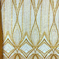 Geometric New York Fashion Beaded Lace Fabric| Prom| Wedding. - New Creations Fabric & Foam Inc