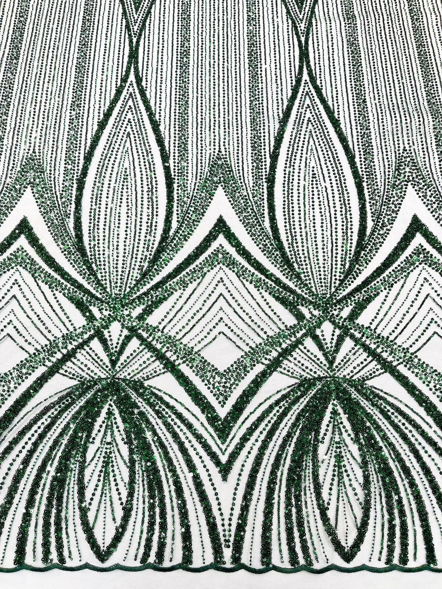 Geometric New York Fashion Beaded Lace Fabric| Prom| Wedding. - New Creations Fabric & Foam Inc