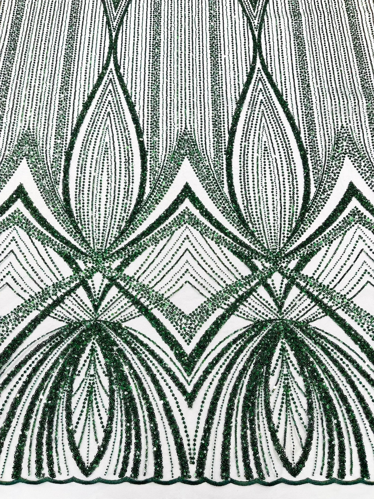 Geometric New York Fashion Beaded Lace Fabric| Prom| Wedding. - New Creations Fabric & Foam Inc