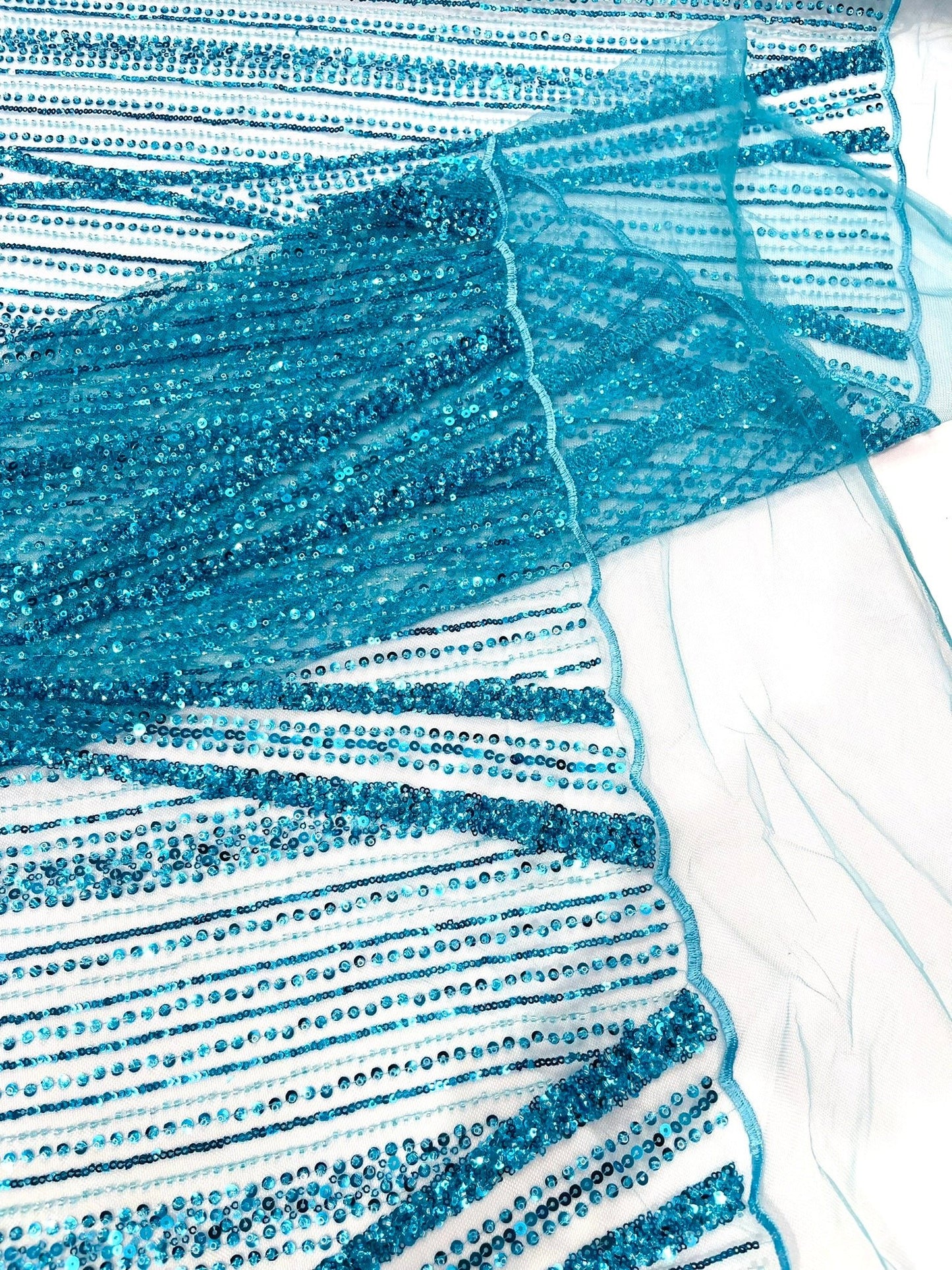 Geometric New York Fashion Beaded Lace Fabric| Prom| Wedding. - New Creations Fabric & Foam Inc