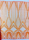 Geometric New York Fashion Beaded Lace Fabric| Prom| Wedding. - New Creations Fabric & Foam Inc