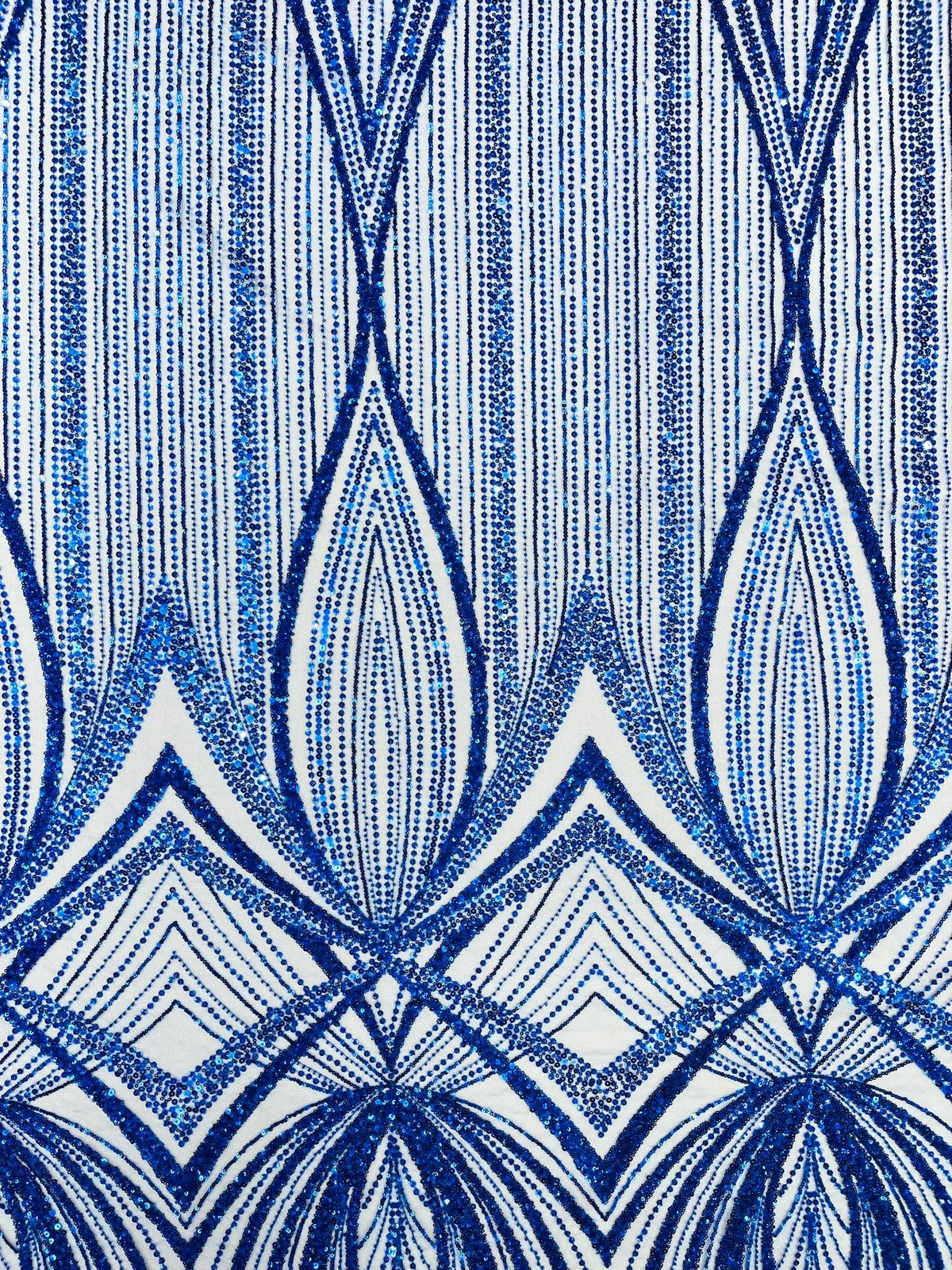 Geometric New York Fashion Beaded Lace Fabric| Prom| Wedding. - New Creations Fabric & Foam Inc