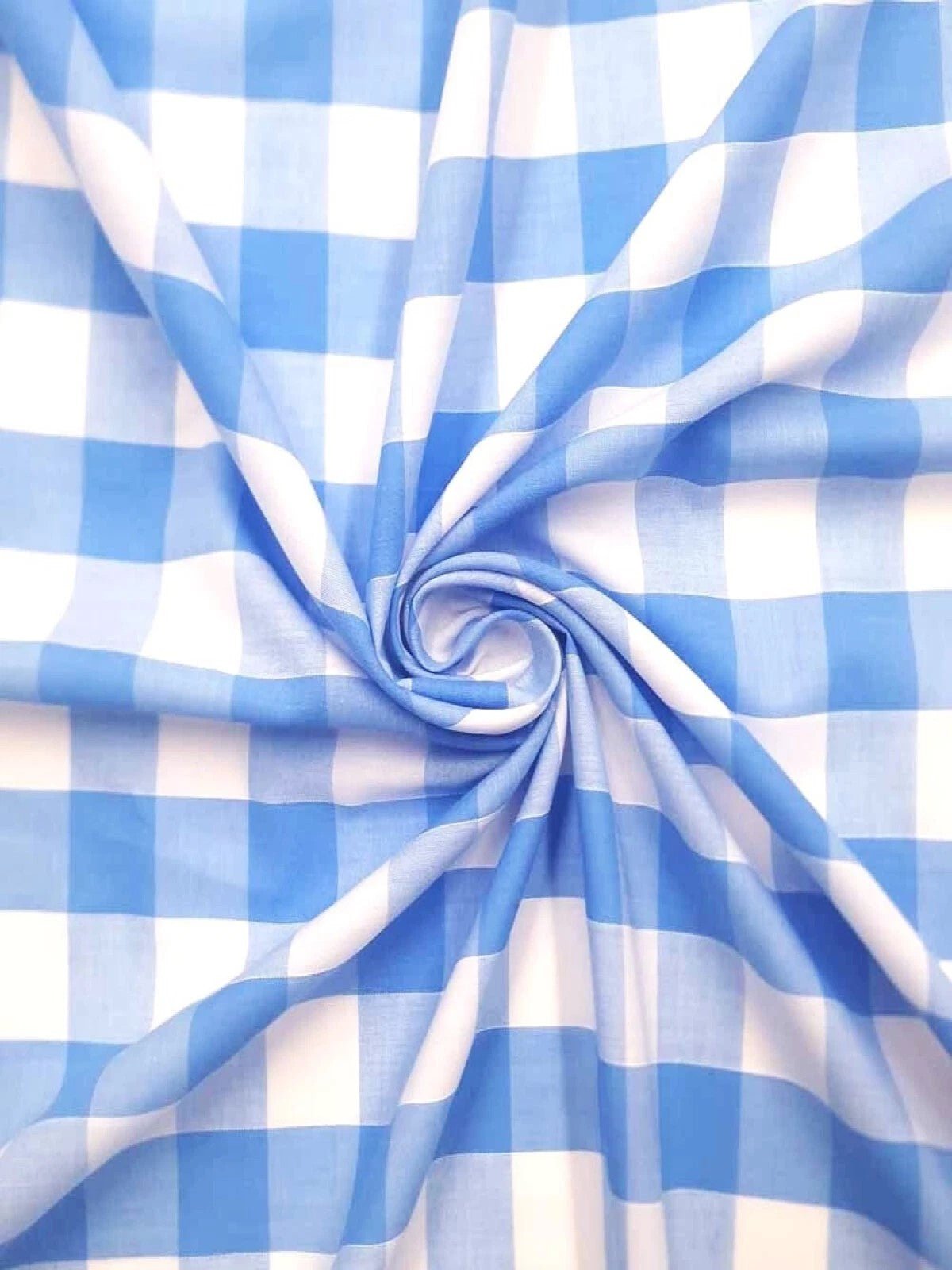 Gingham 1 inch Checkered Poly Cotton 58" Wide| New Creations Fabric & Foam Inc. - New Creations Fabric & Foam Inc