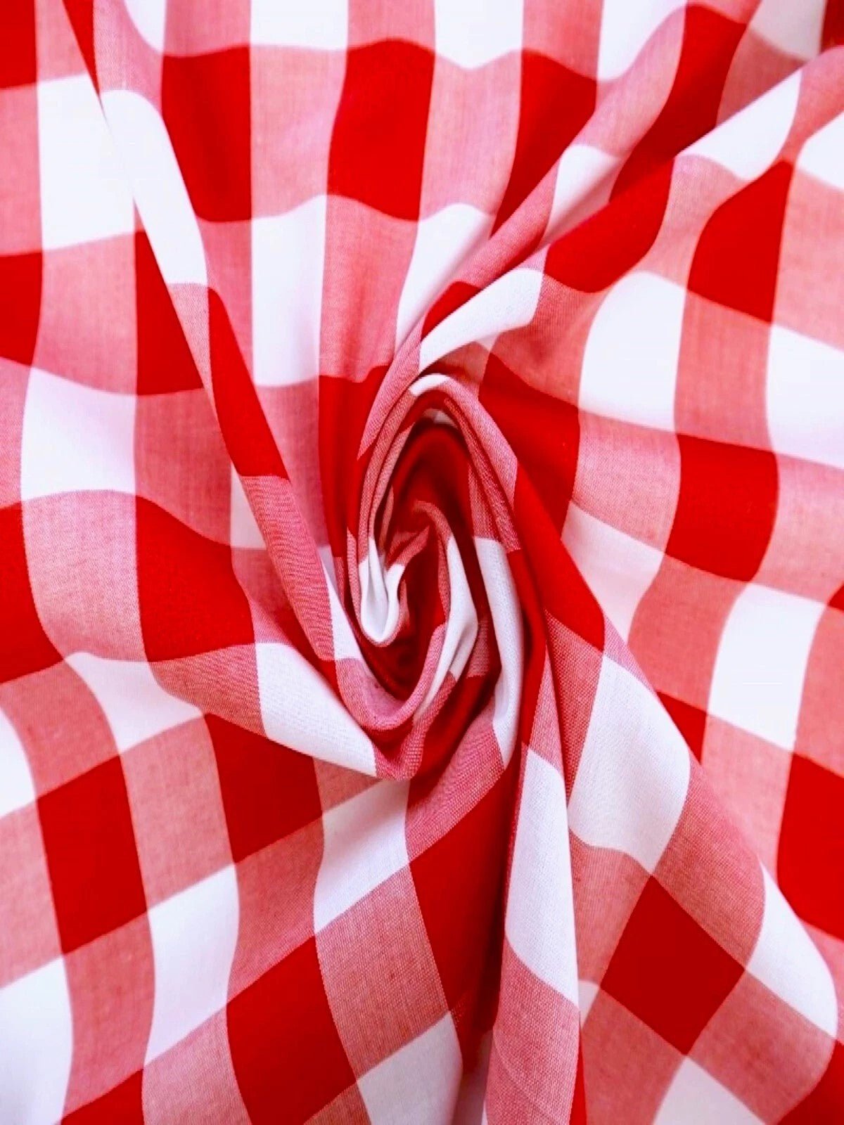 Gingham 1 inch Checkered Poly Cotton 58" Wide| New Creations Fabric & Foam Inc. - New Creations Fabric & Foam Inc