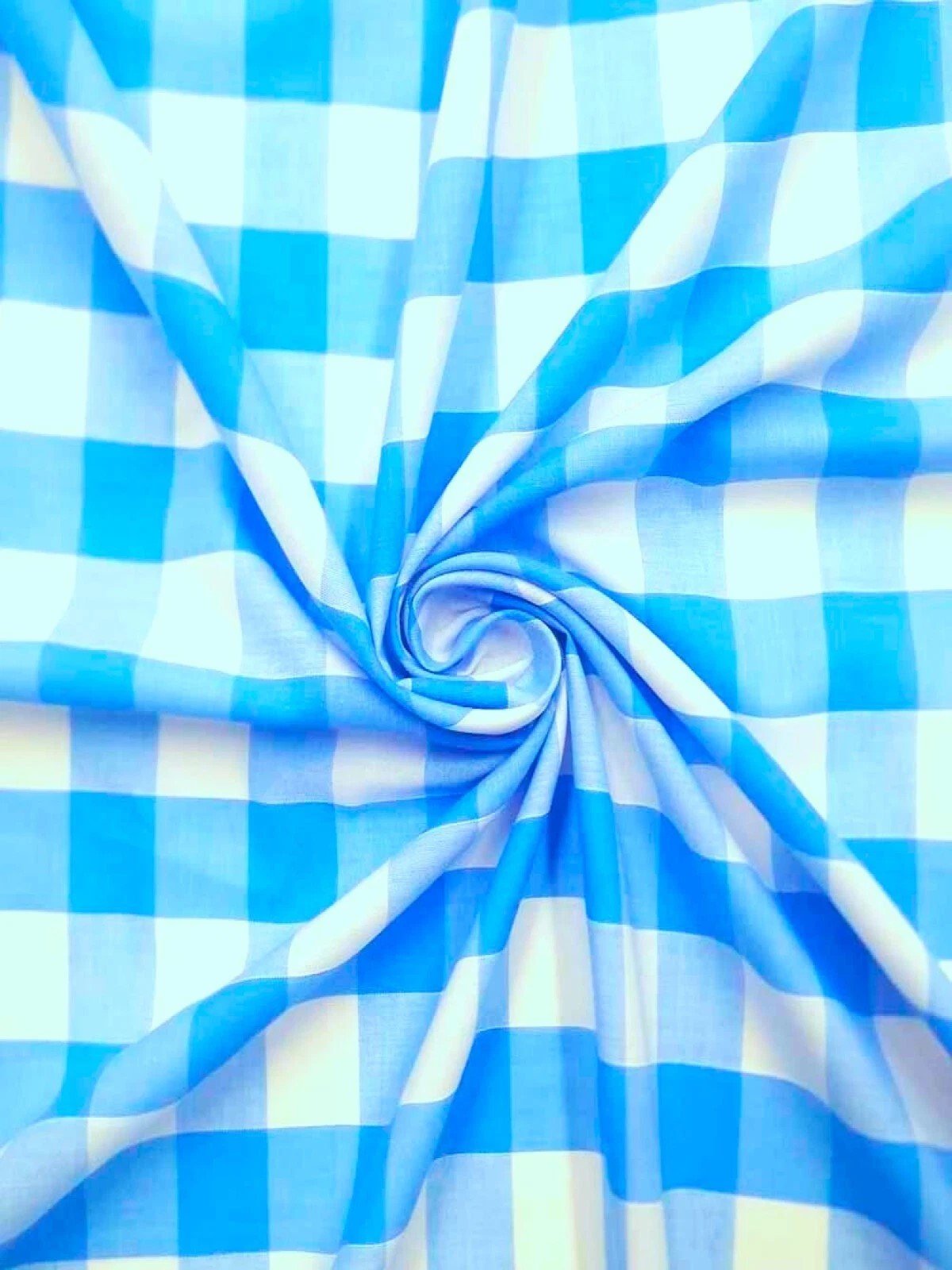 Gingham 1 inch Checkered Poly Cotton 58" Wide| New Creations Fabric & Foam Inc. - New Creations Fabric & Foam Inc