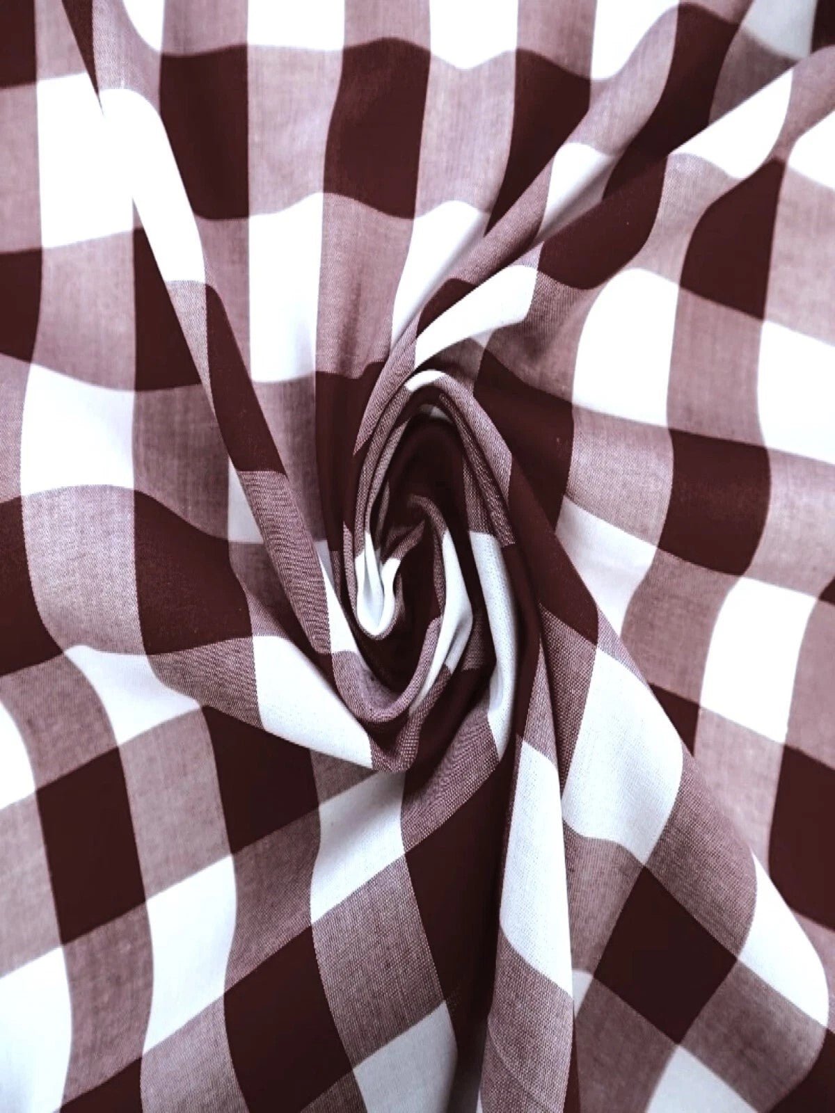 Gingham 1 inch Checkered Poly Cotton 58" Wide| New Creations Fabric & Foam Inc. - New Creations Fabric & Foam Inc