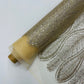 GLITTER FEATHER DAMASK DESIGN MESH LACE FABRIC (By The Yard) - New Creations Fabric & Foam Inc