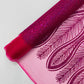 GLITTER FEATHER DAMASK DESIGN MESH LACE FABRIC (By The Yard) - New Creations Fabric & Foam Inc