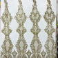 Glitter Tower Damask Design Fabric| 58” Wide| Quinsiañera Dresses. - New Creations Fabric & Foam Inc