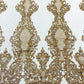 Glitter Tower Damask Design Fabric| 58” Wide| Quinsiañera Dresses. - New Creations Fabric & Foam Inc