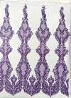 Glitter Tower Damask Design Fabric| 58” Wide| Quinsiañera Dresses. - New Creations Fabric & Foam Inc