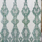 Glitter Tower Damask Design Fabric| 58” Wide| Quinsiañera Dresses. - New Creations Fabric & Foam Inc