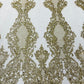 Glitter Tower Damask Design Fabric| 58” Wide| Quinsiañera Dresses. - New Creations Fabric & Foam Inc