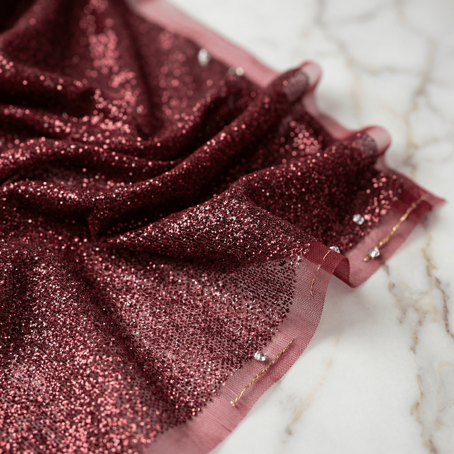 Glitter Tulle Mesh Fabric 58” Wide by the Yard – Sparkle Sheer Tulle for Wedding Dresses, Quinceañera Gowns, Party Decor & Costumes - New Creations Fabric & Foam Inc
