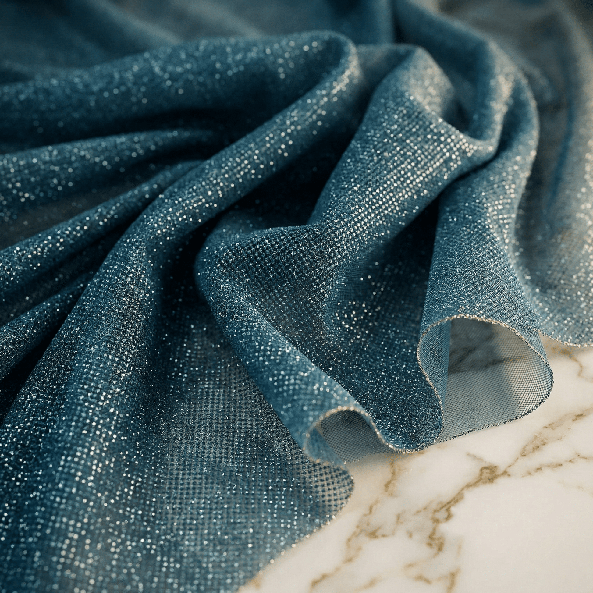 Glitter Tulle Mesh Fabric 58” Wide by the Yard – Sparkle Sheer Tulle for Wedding Dresses, Quinceañera Gowns, Party Decor & Costumes - New Creations Fabric & Foam Inc