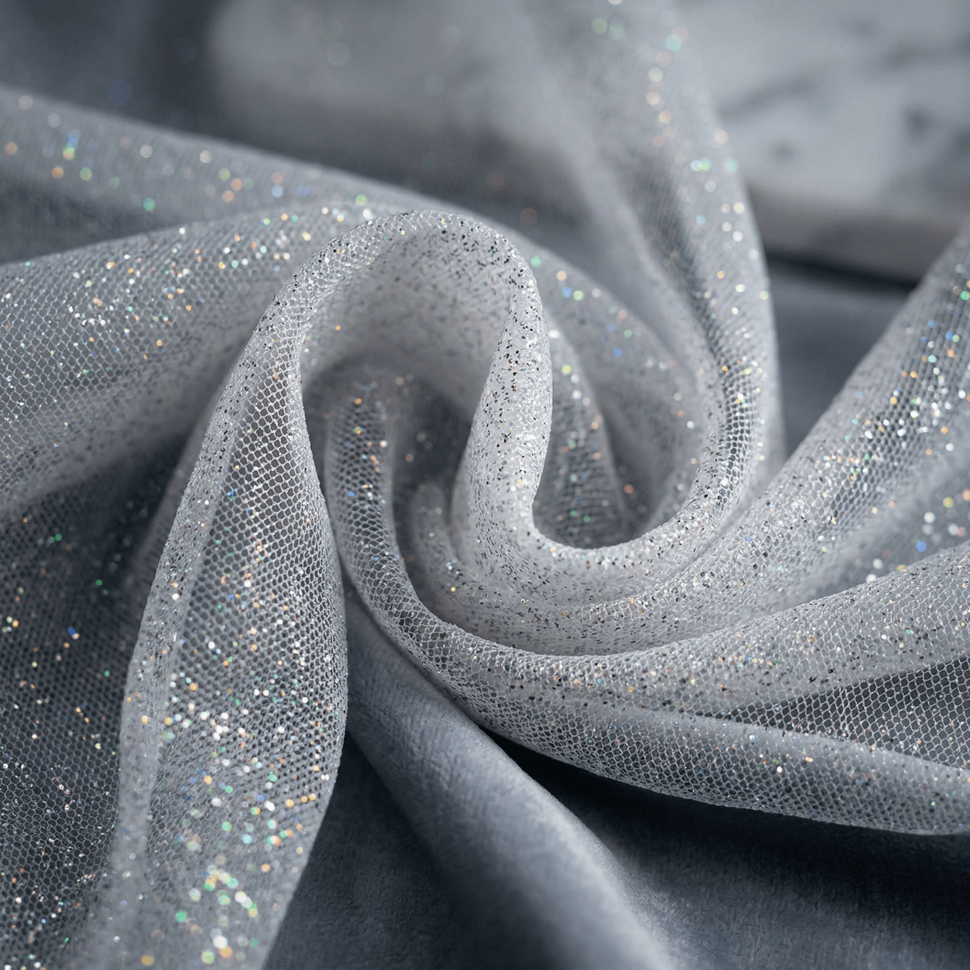 Glitter Tulle Mesh Fabric 58” Wide by the Yard – Sparkle Sheer Tulle for Wedding Dresses, Quinceañera Gowns, Party Decor & Costumes - New Creations Fabric & Foam Inc
