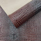 Glossy Two Tone Gator Fake Leather Upholstery, 3D Crocodile Skin Texture| New Creations Fabric & Foam Inc. - New Creations Fabric & Foam Inc